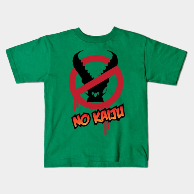 NO KAIJU Kids T-Shirt by MrBadwolf